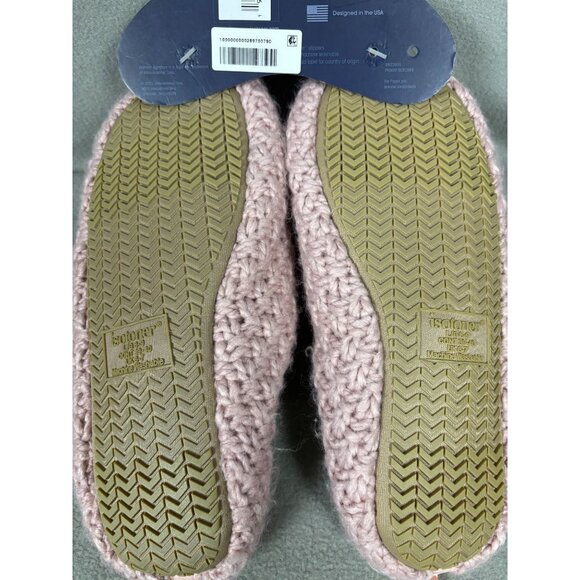 Isotoner Women's Memory Foam Slippers Lg 8-9 Pink Knit Coco Comfort NWT's - Picture 6 of 8